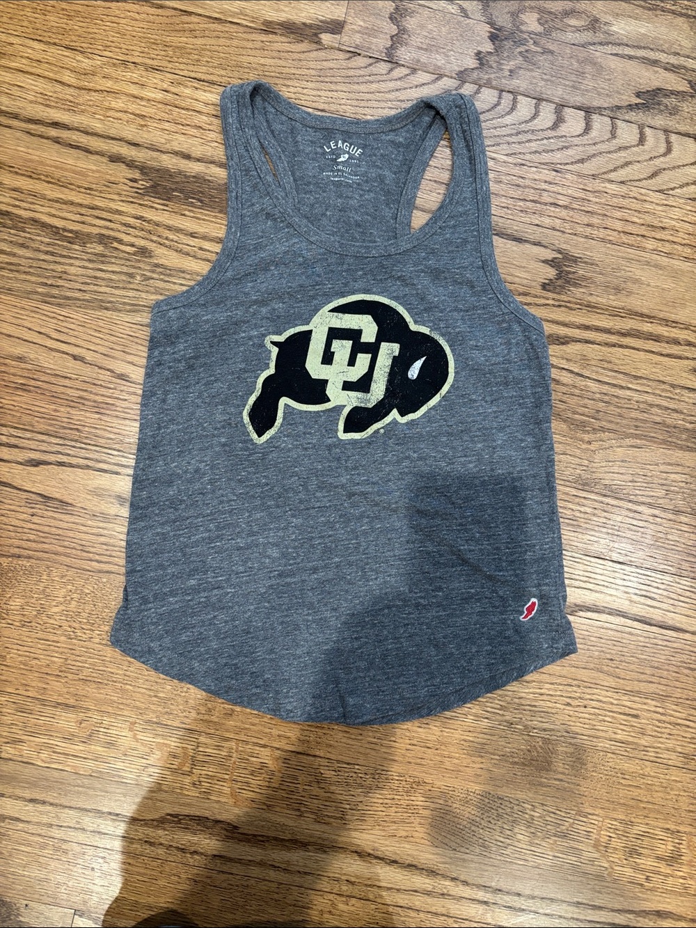 League Colorado Boulder University Gray Heather Racerback Tank